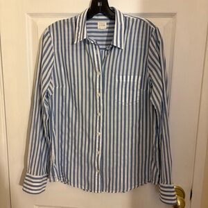 J. CREW striped button cotton dress shirt
